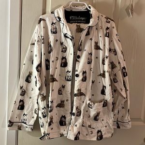 Cozy 100% cotton flannel cat lovers Pyjama